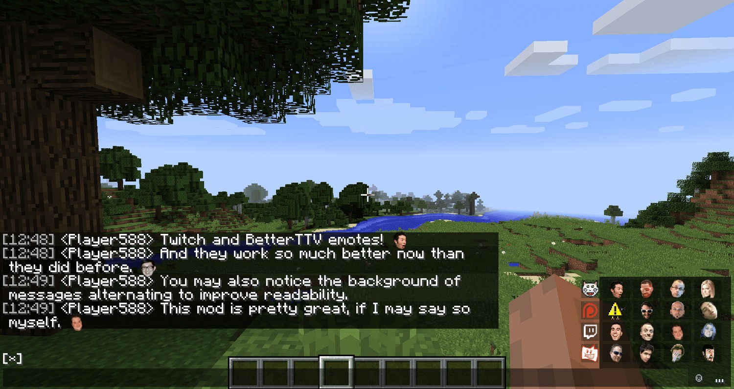 in-game chat implementation - example of Minecraft
