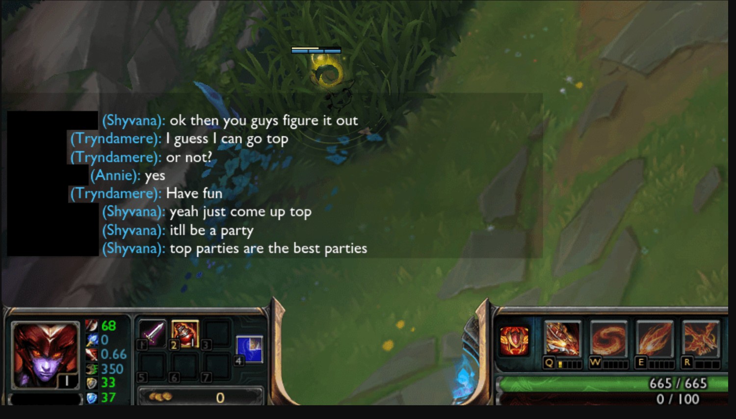 in-game chat example in LoL