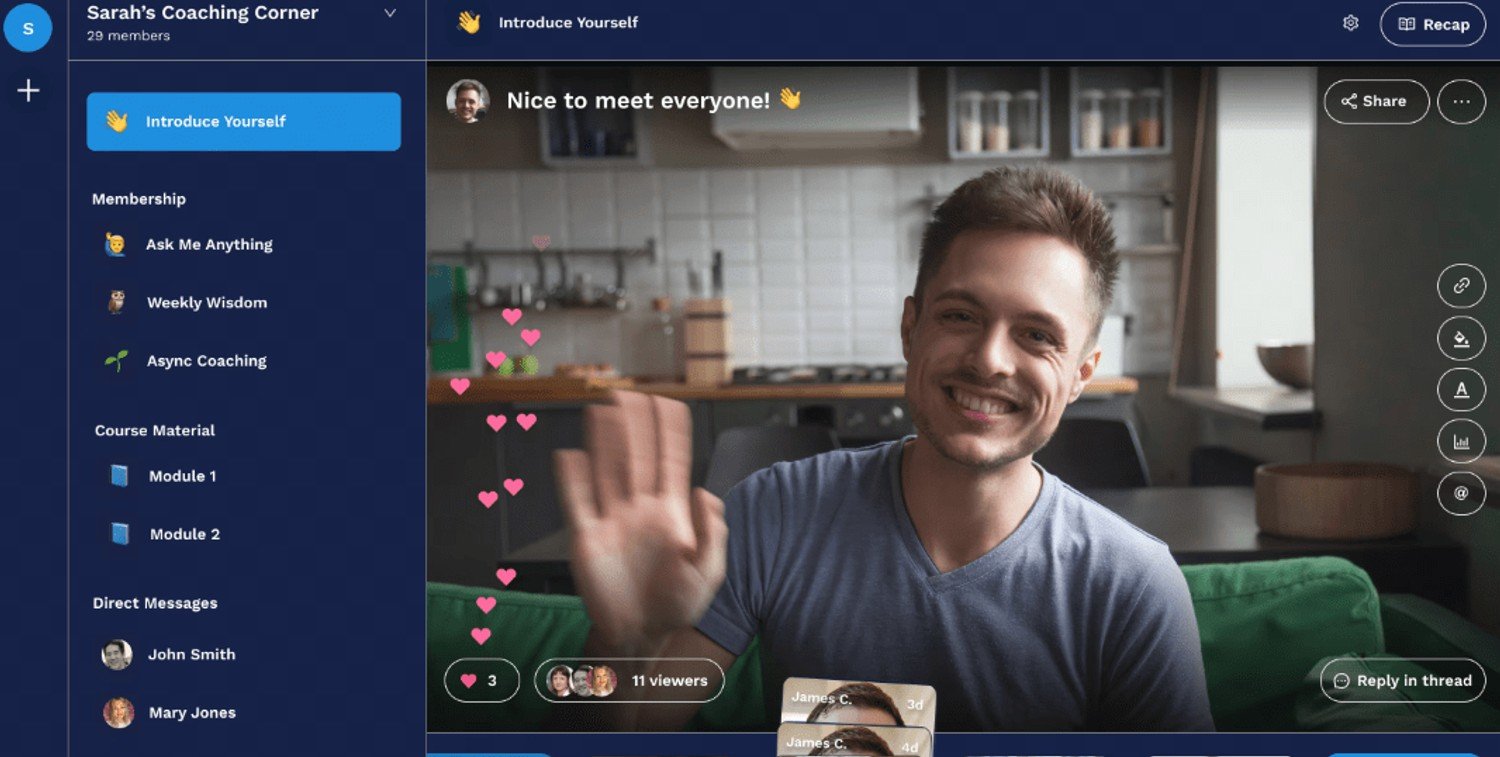 community engagement platform with video